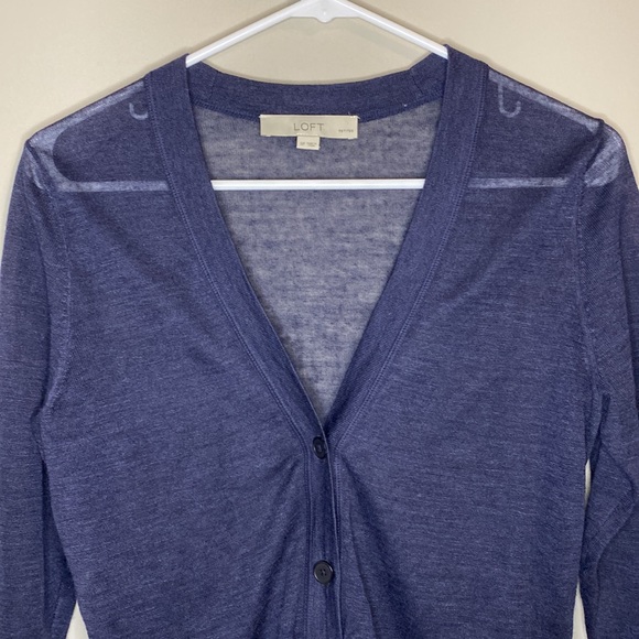 EUC Loft Sheer Cardigan Size S Petite - Picture 2 of 6